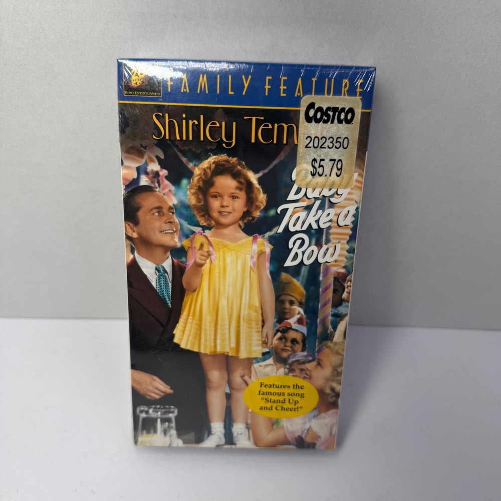Shirley Temple‎ Baby Take A Bow Family Feature VHS Movie 1934 Color NEW Sealed